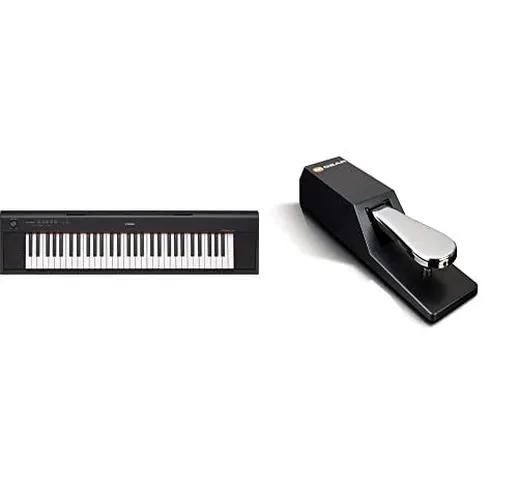 YAMAHA Digital Keyboard Piaggero NP-12B, Tastiera Digitale Portatile con 61 Tasti Ottima p...
