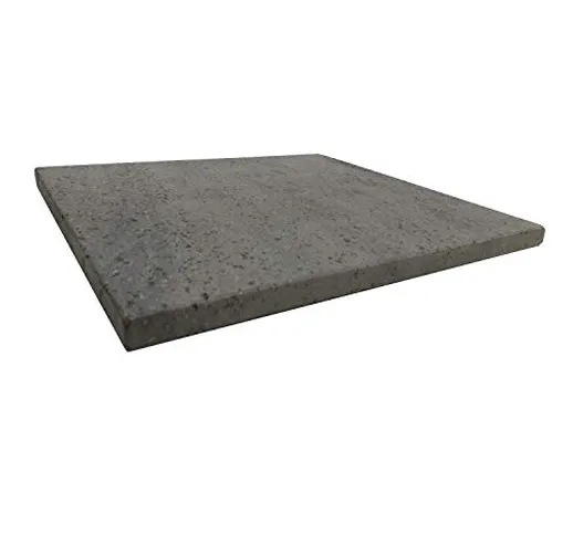 PIETRA LAVICA ETNEA 39x35X2 cm | PIASTRA REFRATTARIA PER FORNO DA CUCINA O BARBECUE- IDEAL...