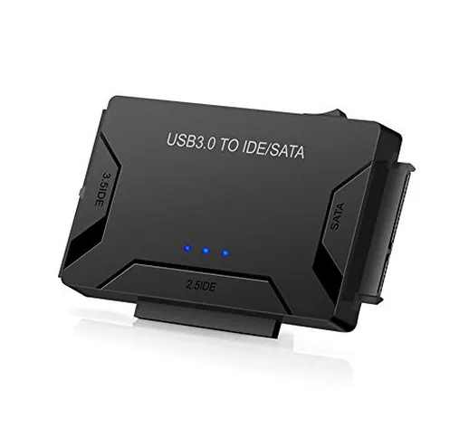 Yizhet Convertitore da USB 3.0 a IDE e SATA Adattatore Hard Drive Adattatore per 2,5" e 3,...