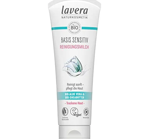 lavera Base, latte detergente delicato biologico all'aloe vera e al burro di karité, pelle...