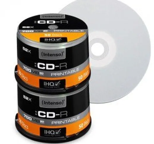 Intenso CD-R 80 min/700 MB 52x, Full printable, 100 pezzi in campana