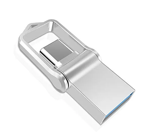 TOPESEL Chiavetta USB Dual USB 3.0 Type C Da 128GB, Otg Chiavetta USB Ad Alta Velocità Imp...