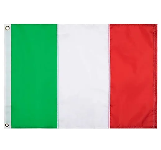Lixure Bandiera Italia - Bandiera Italiana Tricolore 90 x 150 cm - Durevole Bandiera Ricam...