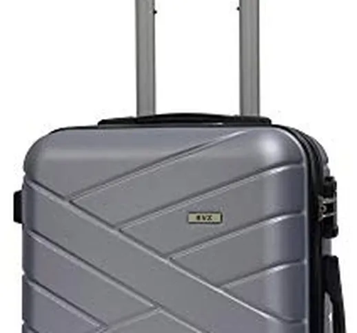 Trolley Valigia Bagaglio a Mano Rigida in ABS 4 Ruote TSA Ravizzoni Giove Silver