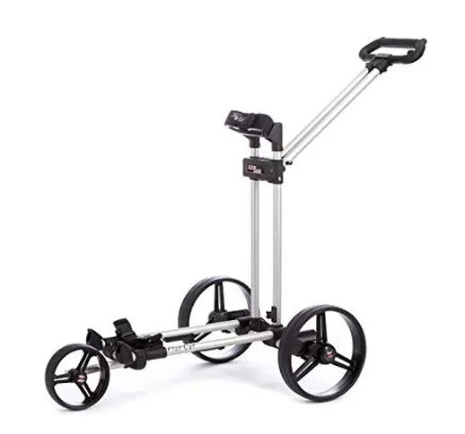 FLATCAT - Carrello da golf elettrico Gear Silver pieghevole, in alluminio anodizzato e fib...