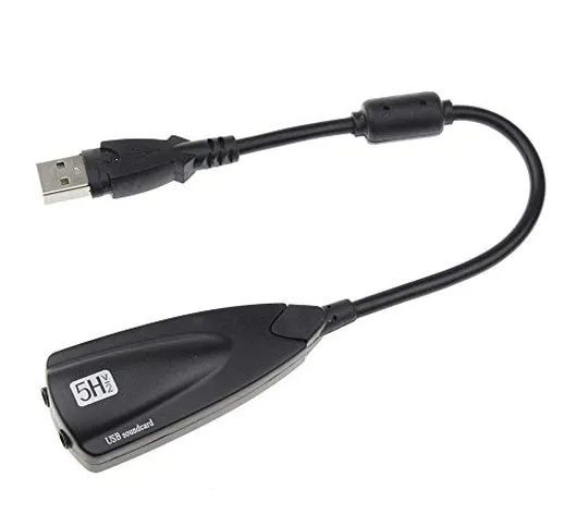 Nuovo Arrivo 5HV2 Esterno USB Scheda Audio A 7.1 Canali USB A 3D CH Canale Virtuale Sound...