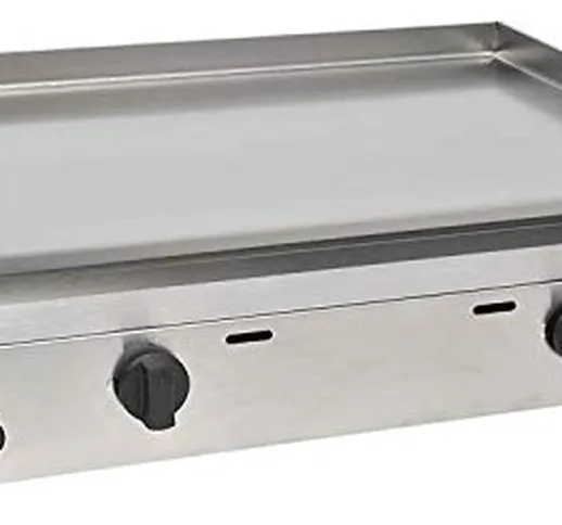 ALTIGASI Barbecue A Gas GPL Completamente in Acciaio Inox - Piastra Liscia da 60x40 CM