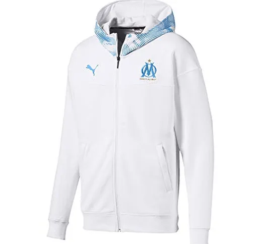 PUMA 2019-2020 Olympique Marseille Casuals Zip Thru Hoody (White)
