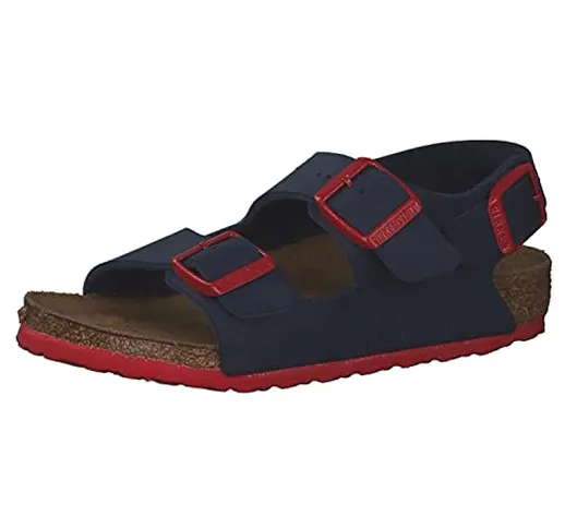 Birkenstock Milano, Sandali, Desert Soil Blue Red, 32 EU