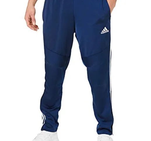 adidas Tiro 19 U, Pantaloni della Tuta Uomo, Blu (Dark Blue/White), L