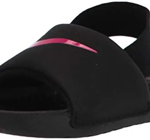 Nike Kawa Slide (TD), Infradito Unisex-Bimbi 0-24, Nero (Black/Vivid Pink/Black), 22 EU