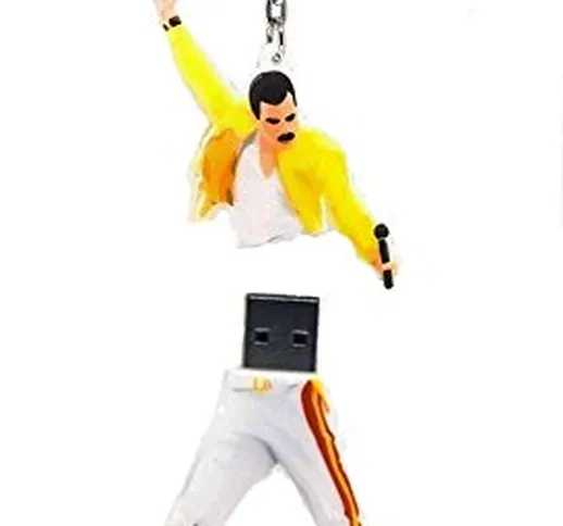 Freddie Mercury USB 3.0 32GB & Portachavi Freddie Mercury Queen Pendrive 3.0 Freddie Mercu...