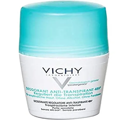 Vichy deodorante 48 ore, intensivo anti-traspirante, roll on, 50 ml