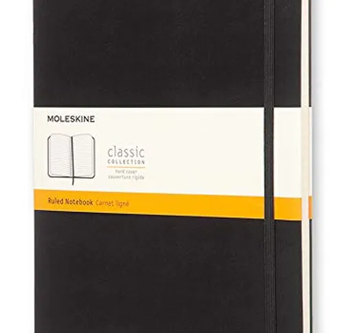 Moleskine Classic Notebook, Taccuino a Righe, Copertina Rigida e Chiusura ad Elastico, For...