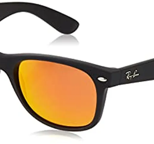 Ray-Ban New Wayfarer, Occhiali da sole, unisex, 55 mm, Nero (Negro)