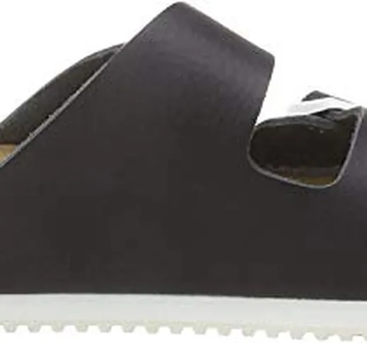 Birkenstock Arosa Pelle Scamosciata/Sheepskin, Sandali a Punta Aperta Donna, Nero (Noir No...