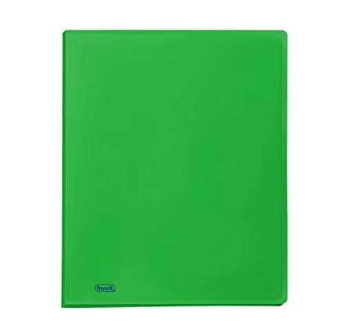 Favorit 100460275 Portalistino con 40 Buste, Formato Interno 22 x 30 cm, Verde