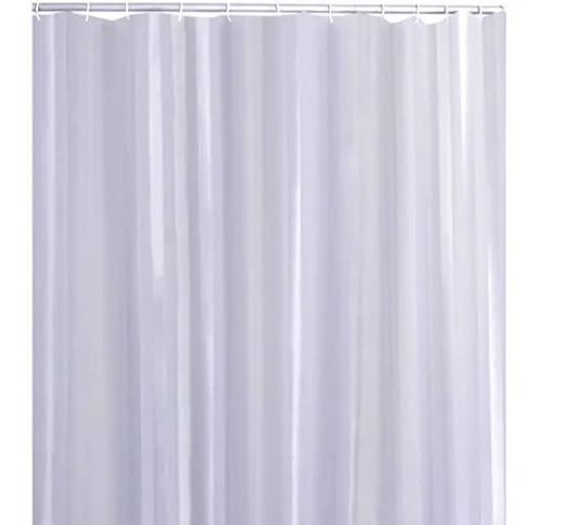 'SCHÖNER elegante Tenda da doccia in tessuto - "Satin colore: bianco (a righe) - acqua res...