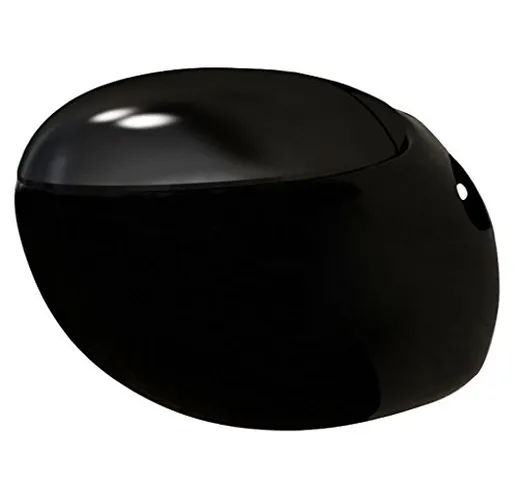 vidaXL Water da Parete Forma Uovo Design Unico Nero Gabinetto Bagno Vaso WC