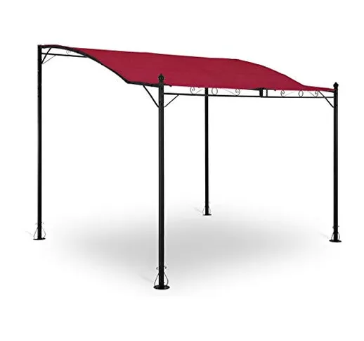 Uniprodo Gazebo Pergola Pergola da Giardino Uni_Gazebo_ 3X2.5R (2,6 x 3 m, Rosso Vinaccia,...