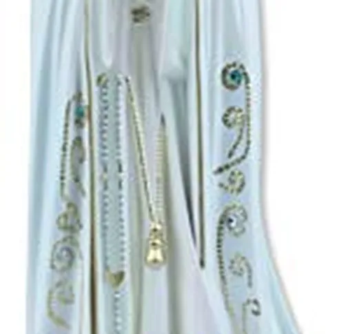 Proposte Religiose Statua della Madonna di Fatima in resina dipinta a mano con occhi in ve...