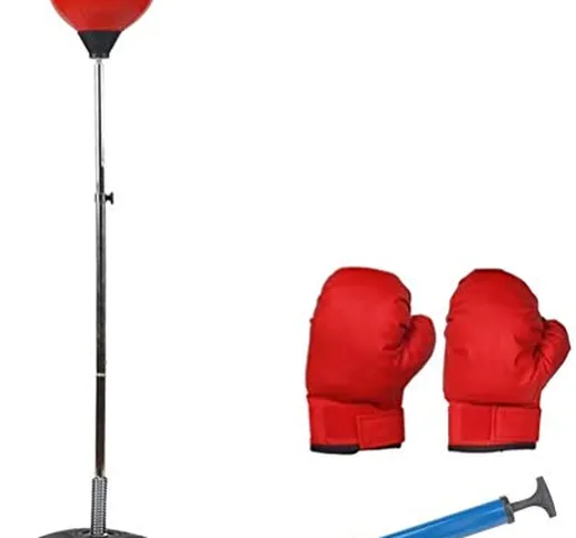 FANLIU Imposta Portatile Gonfiabile Standing Boxing Bag velocità Inclusi Guanti e Airpump,...