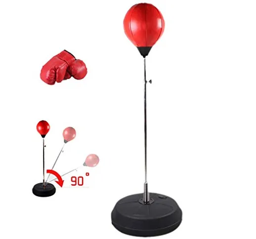 Boxe Palla Boxing Palla in Verticale di velocità Pugilato Punching Ball Bag, Adulto Bambin...