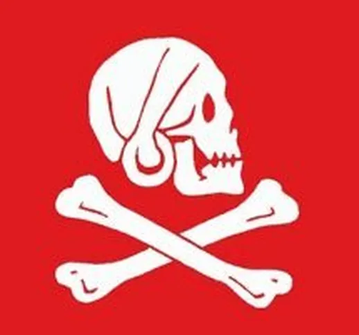 AZ FLAG Bandiera Pirata Henry Avery Rosso 150x90cm - Bandiera dei Pirati - Teschio 90 x 15...