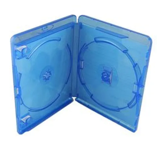 10 Custodie BD-R Blu Ray DOPPIE 12,5mm con tasca trasparente per copertina