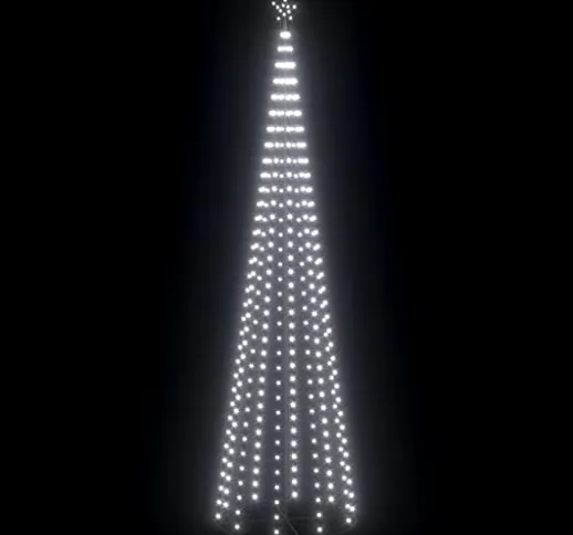 vidaXL Albero di Natale a Cono con 752 LED Bianco Freddo 160x500 cm