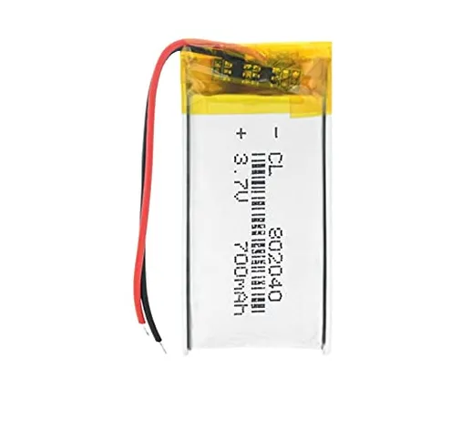 ndegdgswg Batterie Ricaricabili 3.7v 700mah 802040, Polimeri di Ioni di Litio con Cella di...