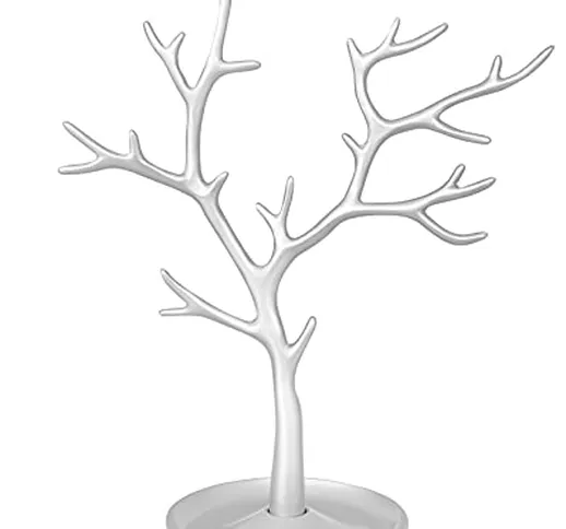 Albero portagioielli in oro bianco - portagioie donna nero - oro rosa - metallo - Porta gi...