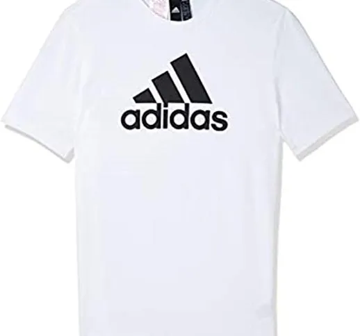 Adidas YB MH BOS T, T-Shirt Bambino, White/Black, 3-4Y