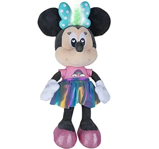 Peluche gigante 40 cm Minnie bambole per bambina con effetti visivi- "Unicorn Glow" pupazz...