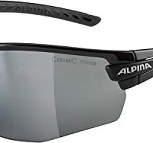 ALPINA Tri-Scray 2.0 HR, Occhiali da Ciclismo Unisex-Adult, Black, one Size