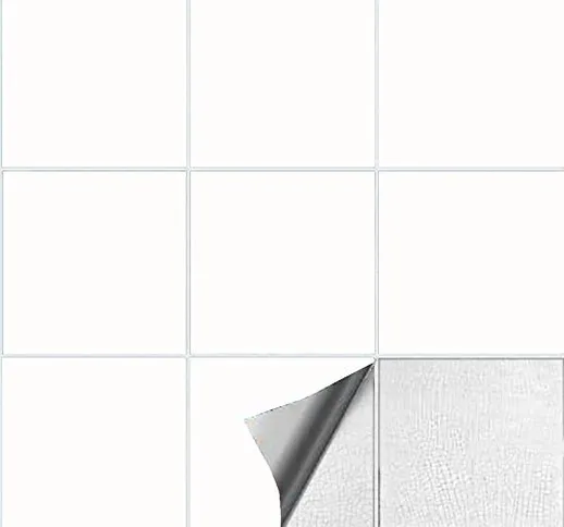 Abnaok - Adesivi per piastrelle, 15 x 15 cm, per cucina e bagno, 50 pezzi