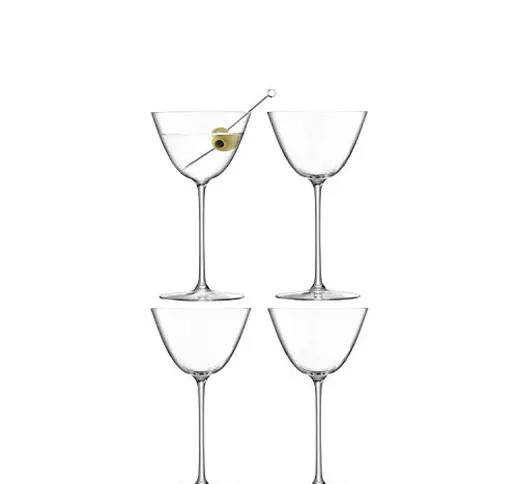 LSA BG08 Borough Martini - Bicchiere trasparente da 195 ml, 4 pezzi