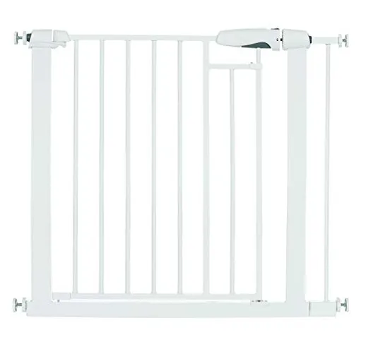 Cancelletto di Sicurezza Bambini e Prolunghe Cancelletti per Porte e Scale, 76-90 cm, Bian...