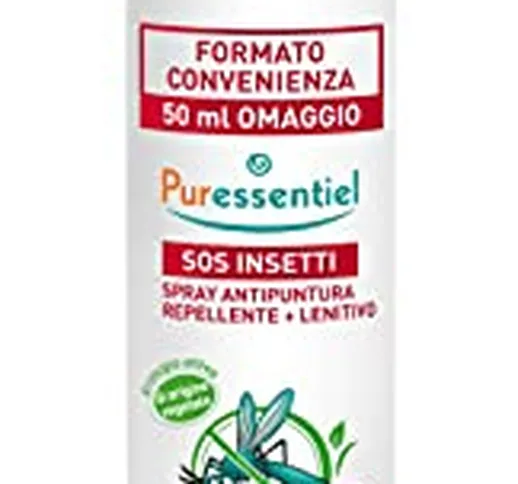 Puressentiel - SOS Insetti - Spray antipuntura repellente e lenitivo - Attivo origine vege...