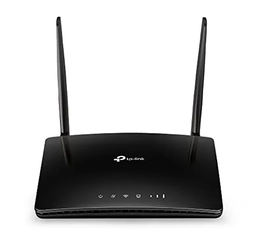 TP-Link TL-MR6400 Router 4G LTE fino a 150 Mbps, Wireless N300Mbps, Router WiFi con Sim, P...