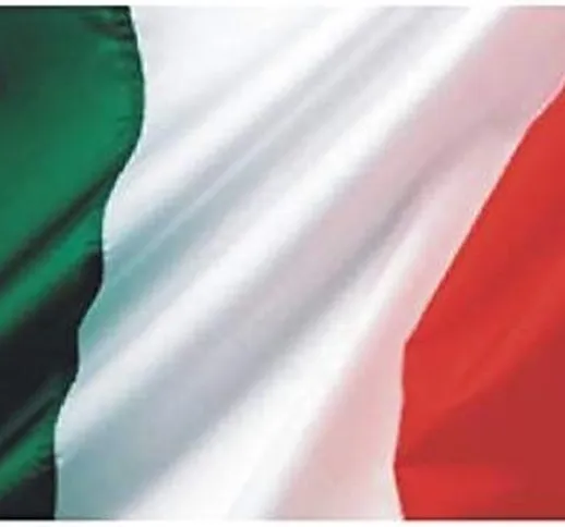 BANDIERA ITALIA ITALIANA TRICOLORE cm. 150 x 90 poly lucido acetato