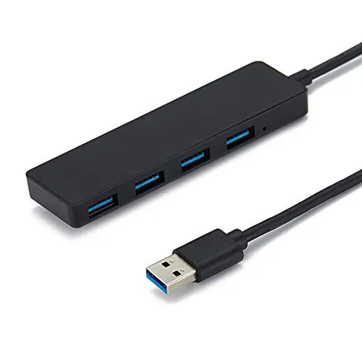 NIAGUOJI Hub USB 3.0 a 4 porte, ultra portatile, compatibile con MacBook, Mac Pro, Mac min...