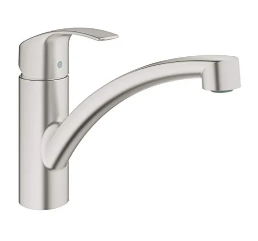 Grohe 33281DC2 Miscelatore Monocomando per Lavello Eurosmart New, Argento (Satinato)