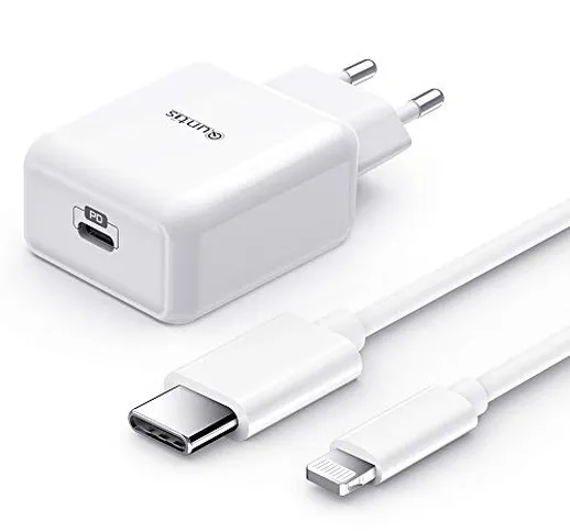 Quntis 18W iPhone Rapido Caricatore USB C e 2m Cavo USB C a Lightning, Certificato MFi, Ca...