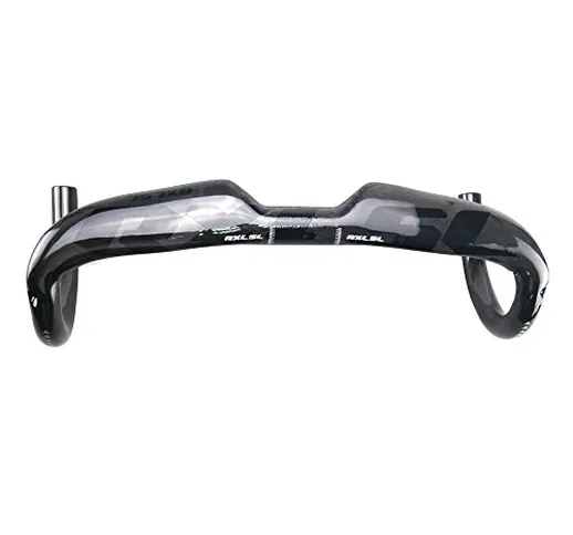 RXL SL Manubrio Bici Strada Carbonio 31.8mm Manubrio da Corsa Bici 420mm Nero UD Lucido Ma...