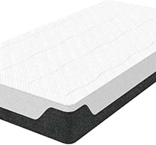 Amazon Basics - Materasso con gel/memory foam, molle incapsulate, 90 x 190 x 25 cm