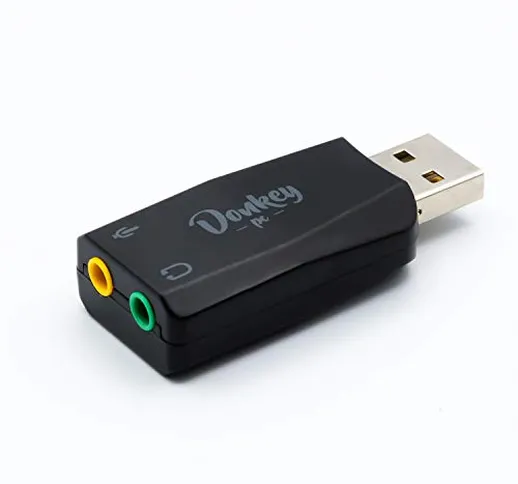 Donkey pc Scheda audio USB 5.1 adattatore USB a jack 3,5 mm scheda audio esterna e adattat...