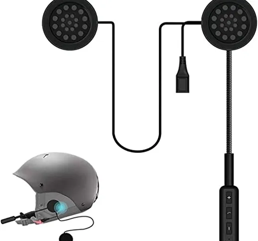 OBEST Casco Moto Auricolare Bluetooth 5.0, Cuffie per casco da moto per viva voce senza fi...