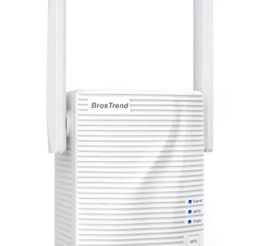 BrosTrend Ripetitore WiFi Potente AC1200 Dual Band, Amplificatore Segnale Wi-Fi e Access P...