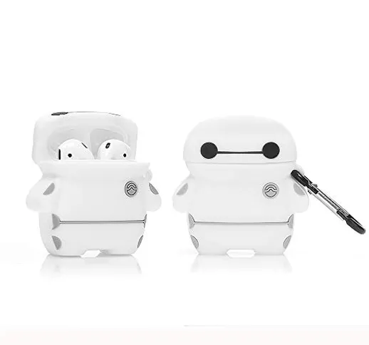 YIGEYI Custodia in Silicone Compatibile con Airpods 1 e 2 Funny Cute Cartoon 3D Case Cover...
